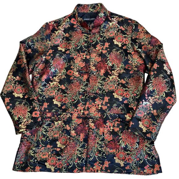 Robert Louis Vtg Oriental Traditional Asian Style Silk Blend Jacket Cheongsam - Picture 11 of 16